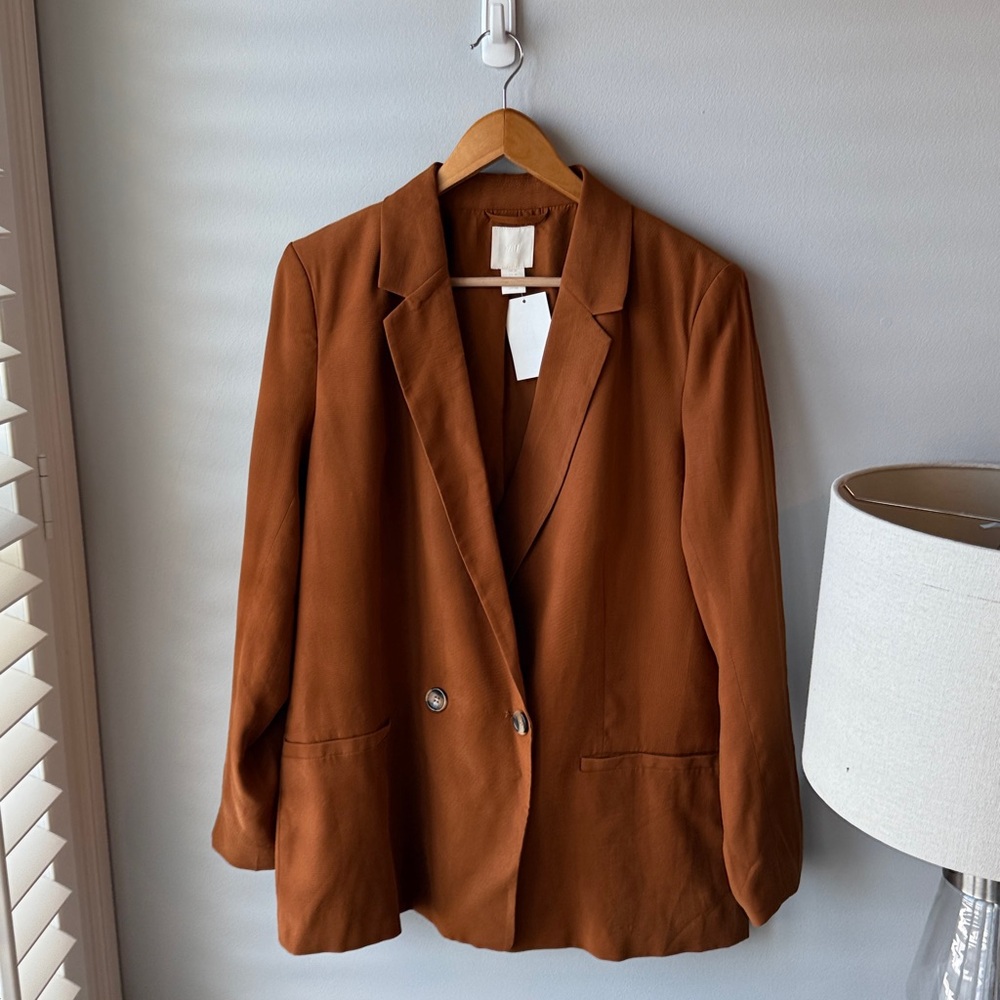 H&M Long Brown Blazer‎ NWT